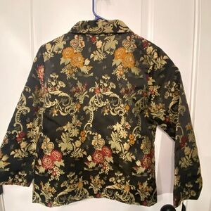 Vintage Putumayo Wool Blend Multi-Color Button-Up Tailored Pea Coat (Size M